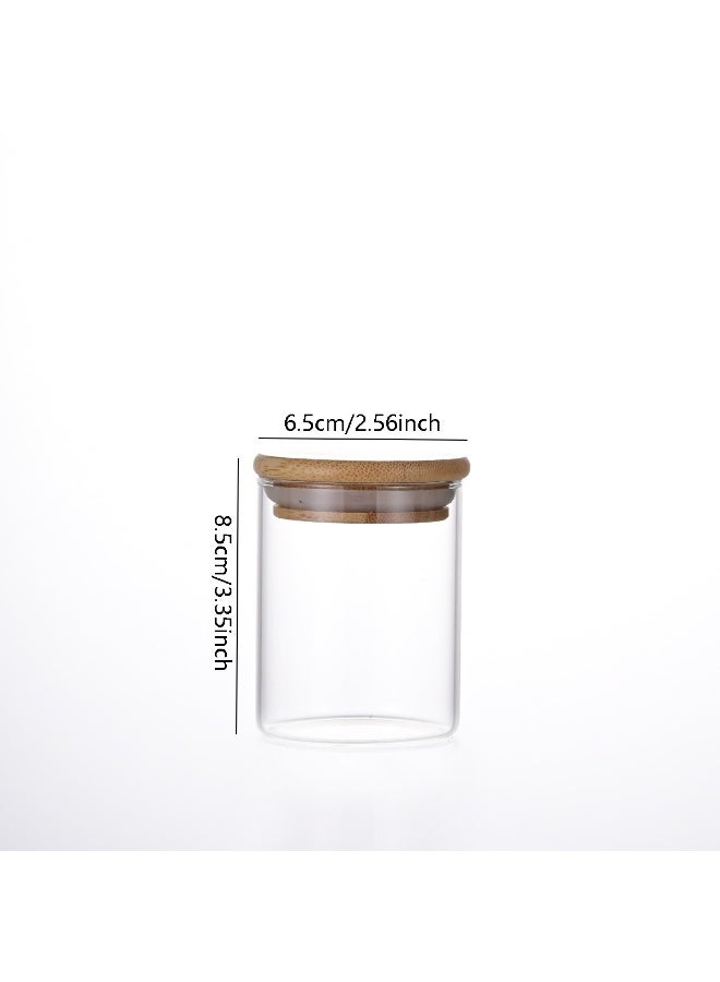 12-Pack Glass Storage Jars (280 ml) with Airtight Wooden Lids – Clear Containers for Grains, Nuts, Spices & Dry Foods - Image 3